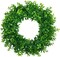 17in Artificial Greenery Wreath – Spring & Summer Front Door, Wall & Window Decor (Boxwood)